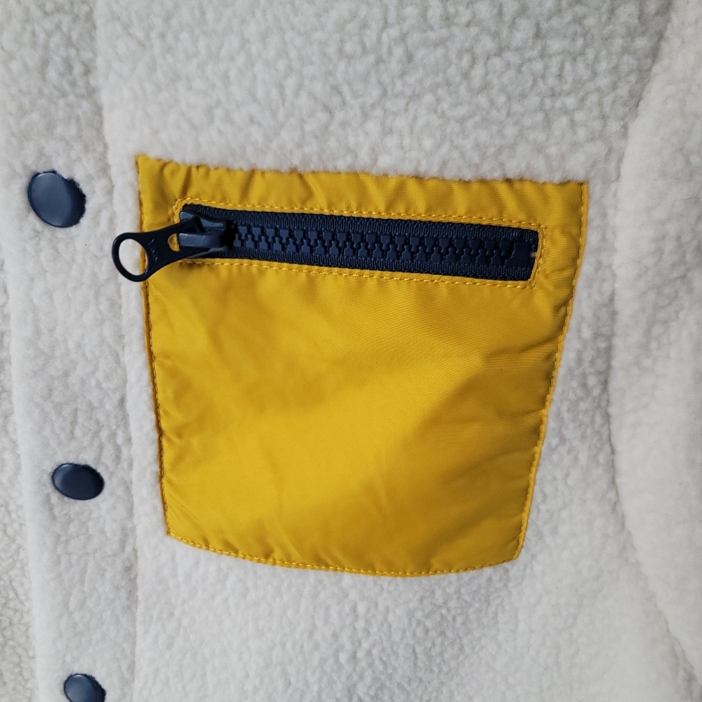 NWT The Sunday Collective 2-In-1 Fleece Jacket, Size 8Y, Color Almond Milk - Picture 5 of 13